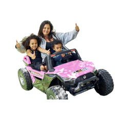 24v Dune Buggy 2 Seater Off-Road UTV Electric Motorized Kids' Ride-on Car Parental Remote Control Perfect Gift Limited Edition White- Kids On Wheelz