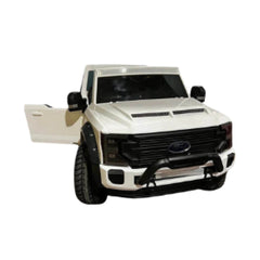 2 Seaters 24V Licensed Ford Super Duty F450 White Electric Kids' Ride On Car with Parental Remote Control Perfect Gift - Kids On Wheelz