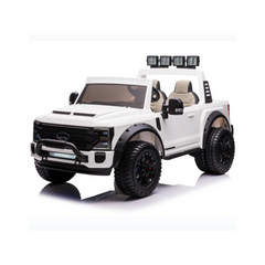 2 Seaters 24V Licensed Ford Super Duty F450 White Electric Kids' Ride On Car with Parental Remote Control Perfect Gift - Kids On Wheelz