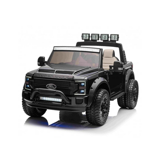 2 Seaters 24V Licensed Ford Super Duty F450 Black Electric Kids' Ride On Car with Parental Remote Control Perfect Gift - Kids On Wheelz
