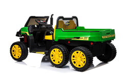 24V Farm Truck UTV 2 Seater 6 Wheels with Tipper Electric Kids' Ride-On Car with Parental Remote Controller Green-KOW