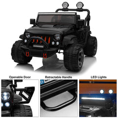 24V Jeep Wrangler  2 Seater Classic Ride on Car Toy with Remote Control and MP3 Player