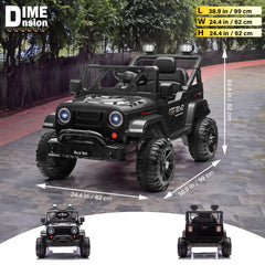 Jeep 12V Kids Ride On Car Toy with Open Doors, Realistic Lights and Remote Control -VOLTZ TOYS